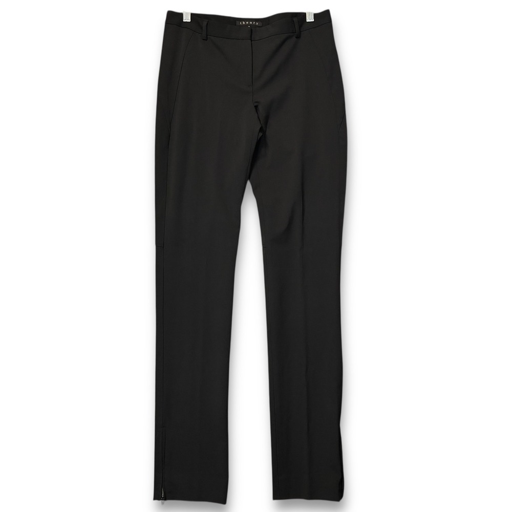 EUC Theory Wool Blend Straight Leg Zipper Ankle‎ Stretch Dress Pants Women's 4